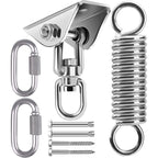 Stainless Steel Ceiling Mount Hanging Chair Spring Hook Kit, 360° Rotation, 450 kg Capacity