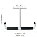 Heavy Duty Steel Storage Hook for Ceiling Rack Compatible with Hanging Bikes Tools Snowboard Fishing Rods White Storage System