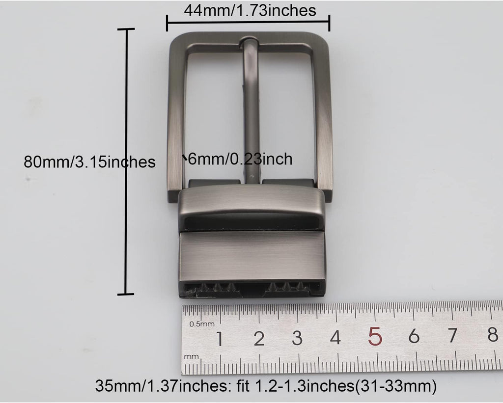 1.1 Inches to 1.5 Inches Belt Buckle 28mm to 38mm Single Prong Square Belt Buckles for Women Men