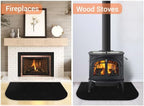 Fireplace Mat, Hearth Rug Fireproof, Fireplace Floor Mat, Fireproof Rug for Fireplaces and Woodstoves,Fire Resistant Fireplace Rug, D Shaped, Size 40" x24"