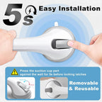 Shower Foot Rest for Wall, 12 Inches Shower Pedicure Foot Stool for Shaving Legs Bathroom Stool with Powerful Suction Cups Foot Stand for Inside Shower Suitable for Small Shower Spaces