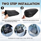 6 Pieces Waterproof Side Mirror Covers Auto Rearview Protection Cover Exterior Rear View Accessories Car Mirror Accessories with Drawstrings for Car Vehicle Winter