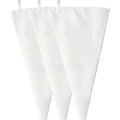 3 Pack Reusable Piping Bags, 18 Inch Cloth Pastry Bags Cake Decorating Bags Icing Piping Bag Hangable Frosting Piping Bags(White)