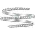 Sterling Silver Wrap Ring For Women Hug Ring Twist Ring 925 CZs Entwined Line Thumb Ring Dainty Statement Rings Multi Lanyed Wedding Band Jewelry Gifts for Her US Size 5-8