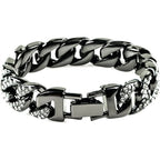 Mens Womens Cuban Link Bracelet Hip Hop Bracelet Gold Chain Bracelet Iced Out Curb Cuban 18k Gold Plated Bracelet With Clear Rhinestones (A-T-Black-8.74in)