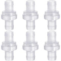 6 Pack One Way Check Valves, 1/2" (12mm) Hose Barb Non Return Ozone Resistance Plastic Valve Pump for Fuel Oil Water Air Gas