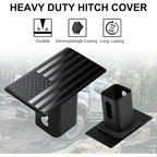 Tow Hitch Cover, Heavy American Flag Metal Trailer Hitch Cover for 2 Inch Receivers, Ideal for Truck Accessories with 5/8-Inch Pin Diameter Trailer Hitch Lock