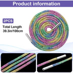 Rhinestone Glitter Rope, Crystal Bling Bling Shiny Round Shoe Laces for Sneakers, Drawstring Cords Replacement
