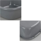 Idotry 4-Pack Baby Small Wash Basin, Gray Plastic Square Dish Pan, 8 Quart