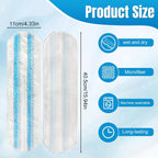 4-Pack Replacement Mop Pads for O-Cedar H2pro Flat Mop System & Vileda | O'Cedar H2 Pro Microfiber Mop Heads Replacements | Washable Reusable Refills | Safe on Wood, Tile, Vinyl Floors