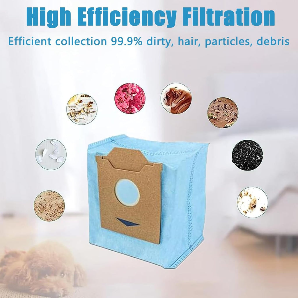 12 Pack Dust Bags for Yeedi Cube for Yeedi CC Robot Vacuum Cleaner Vacuum Bags Replacement Accessories