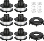 88175 Trimmer Spool Replacement Parts for Toro 51256, 51301, 51302, 51303, 51304, 51305, Replacement Spring and Spool Cap for 10" to 15" Trimmers(3+1+1), 6 Spools 2 Spring 2 Cap