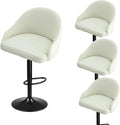 Bar Stool Cover With Back - Stretch Slipcover for Swivel and Counter Chairs, Armchair, Kitchen Island - Short Back, Round, Curved Accent