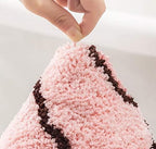 Thick Pink Pig Design Cute Bathroom mat,Showroom Bathmat,Non-Slip Bath Rugs,Play Carpet Area Rug for Kids,Photography Props,Home Decor,Indoor mat,Plush Bathroom Rugs(Pig's Head)