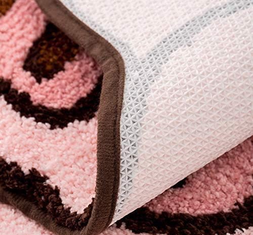 Thick Pink Pig Design Cute Bathroom mat,Showroom Bathmat,Non-Slip Bath Rugs,Play Carpet Area Rug for Kids,Photography Props,Home Decor,Indoor mat,Plush Bathroom Rugs(Pig's Head)