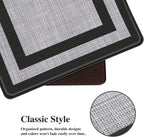 Kitchen Mat [2 PCS] Cushioned Anti-Fatigue Non-Skid Waterproof Rugs Ergonomic Comfort Standing Mat for Kitchen, Floor, Office, Sink, Laundry, Black and Gray