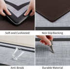 Kitchen Mat [2 PCS] Cushioned Anti-Fatigue Non-Skid Waterproof Rugs Ergonomic Comfort Standing Mat for Kitchen, Floor, Office, Sink, Laundry, Black and Gray