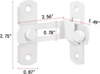 4 Packs Flip Door Sliding Latches，White 90 Degree Stainless Steel Bar Gate Latches Safety Door Lock,Sliding Door Antique Lock Gate Latches Wine Cabinet Carbon Steel Closet Door Latches  White    White