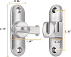 Silvery Barn Door Latches,90/180 Degree Gate Lock,Flip Gate Latches Hardware,Zinc Alloy Right Angle Door Lock Latch,Door Security Sliding Door Latch Lock for Cabinets,Bathroom Silvery_1 Pack