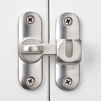 Silvery Barn Door Latches,90/180 Degree Gate Lock,Flip Gate Latches Hardware,Zinc Alloy Right Angle Door Lock Latch,Door Security Sliding Door Latch Lock for Cabinets,Bathroom Silvery_1 Pack