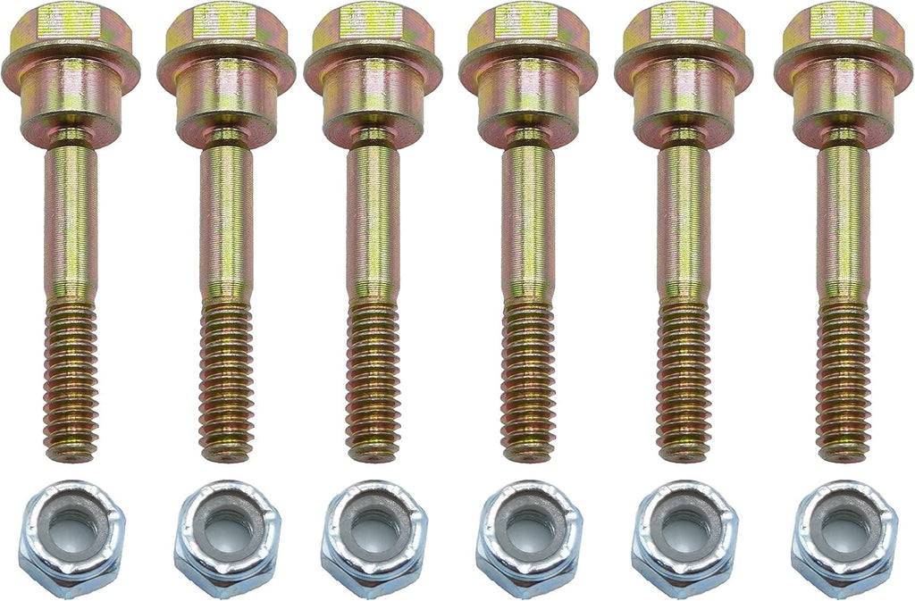 （Pack of 6 ） 580790401 588077502 Replacement Shear Bolts & Nuts Kit for Husqvarna 539976978, 595086601 2 Stage Snow Blowers/Snow Throwers 570XP 575XP 576XP