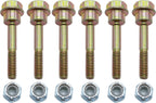 （Pack of 6 ） 580790401 588077502 Replacement Shear Bolts & Nuts Kit for Husqvarna 539976978, 595086601 2 Stage Snow Blowers/Snow Throwers 570XP 575XP 576XP