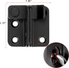 2 Packs Flip Latches，1.81” x 1.77”Black Stainless Steel Thickened Heavy Duty Hasp barn gate flip Door Latch Bi-fold Door Lock,Sliding Door Antique Lock Wine Cabinet Closet Door Latches  Small_Black_2