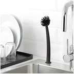Dish-Washing Brush, Black,Polypropylene Plastic Polyester Synthetic Rubber(Length : 29cm)