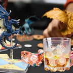 7 Shapes DND Dice Whisky Ice Cubes Mold, 3D Dice Mold DND Accessories For Whiskey Cocktail Summer Ice Drink, Funny DND Gifts For Table Game Lovers Transparent  Transparent