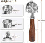 54mm Portafilter Compatible with Breville BES870/878/880/876 Series,Espresso Double Spouts Portafilter with 3 Ear & Stainless Steel Basket