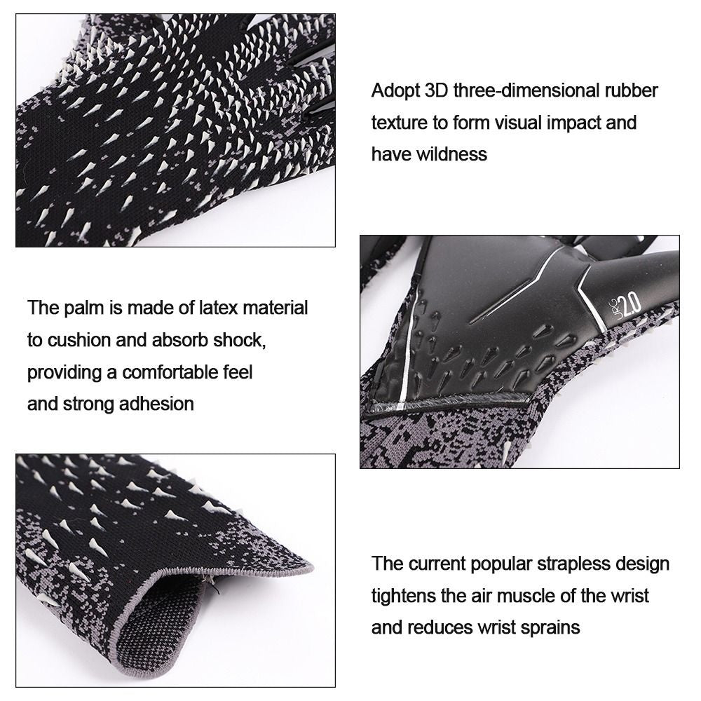 Goalkeeper Gloves Size 6 - 3 Pack Football Gloves for Goalkeepers