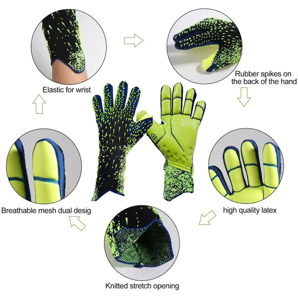 Goalkeeper Gloves Size 6 - 3 Pack Football Gloves for Goalkeepers