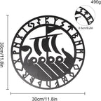 Metallic Viking Wall Art Nordic Compass Decor for Bedroom Living Room