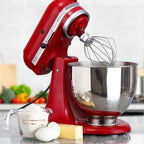 KitchenAid Mixer Bowl Stainless Steel Compatible with KitchenAid 4.5-5 Quart Tilt Head Stand Mixer Silver