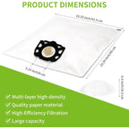 10 vacuum cleaner bags for Kärcher vacuum cleaners, compatible with wd4 wd5 wd6 mv4 mv5 mv6