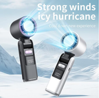 Portable Fan Handheld Mini Turbo Fan Battery ? High Speed Powerful Ice Cooling 5 Speed Adjustable Rechargeable Personal Fans for Beach Camping Travel Working ?Cherry Blossom Pink?