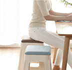 Square bar stool cushion with ties, breathable and non-slip square chair pad, 28*28*3.5 cm memory foam children's stool cushion (dark gray)