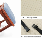Square bar stool cushion with ties, breathable and non-slip square chair pad, 28*28*3.5 cm memory foam children's stool cushion (crab design)