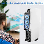 Cooling Fan for PS5 with Quieter Fan LED Light and USB3.0 Hubs