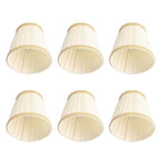 6pcs Fabric Drum Lamp Shades Clip-On Compatible with Chandeliers Light Bulbs Lighting Accessories