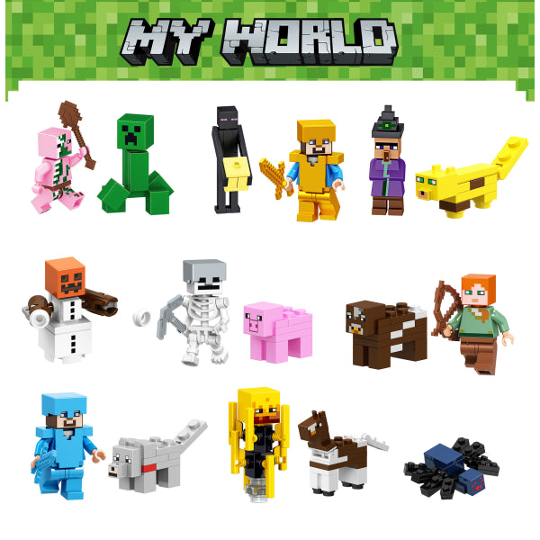 Minecraft Minifigure Set 29 Pieces Compatible with LEGO Children's Gift