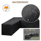12 Sizes L-Shape All-Weather Cover Waterproof Rattan Corner Furniture Protector Garden Patio Outdoor Sofa Cover Dust Cover215*215*87cm