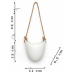 Fei Yu 3-Pack White Ceramic Wall Pots