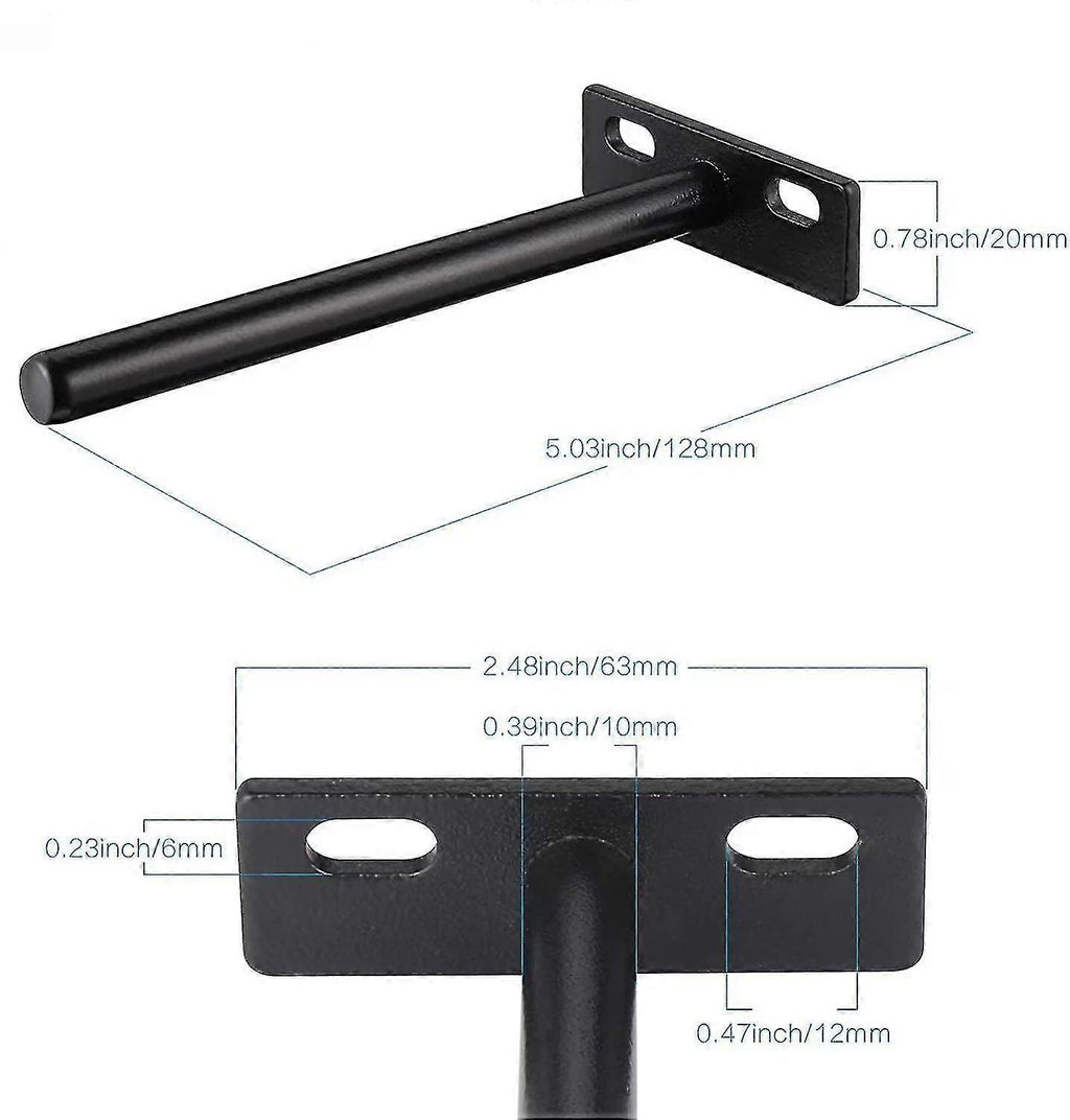 Heavy Duty Invisible Floating Shelf Bracket 4 pcs, Metal Hidden Bracket Compatible with Wood