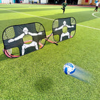 Foldable Nylon Soccer Goal for Children and Adults, Soccer Goal for Playground, Garden, Indoor and Outdoor Red