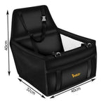 Pet Car Seat for Dogs and Cats - Black