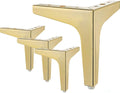 Metal Furniture Legs 4-Pack Black 10 cm Gold for Sofa Cabinet Couch Ottoman Table 90 kg Load Capacity