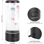 Jellyfish Lamp, Jellyfish Lava Lamp Aquarium Jellyfish Lamp LED Light 7 Colors with USB for Children's Bedroom Christmas Gift Birthday Gift