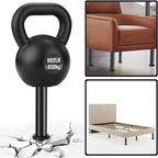 Furniture Legs Black 4 pcs Adjustable 18-30 cm with 18 Screws Metal Cabinet Feet for Sofa Table Chair