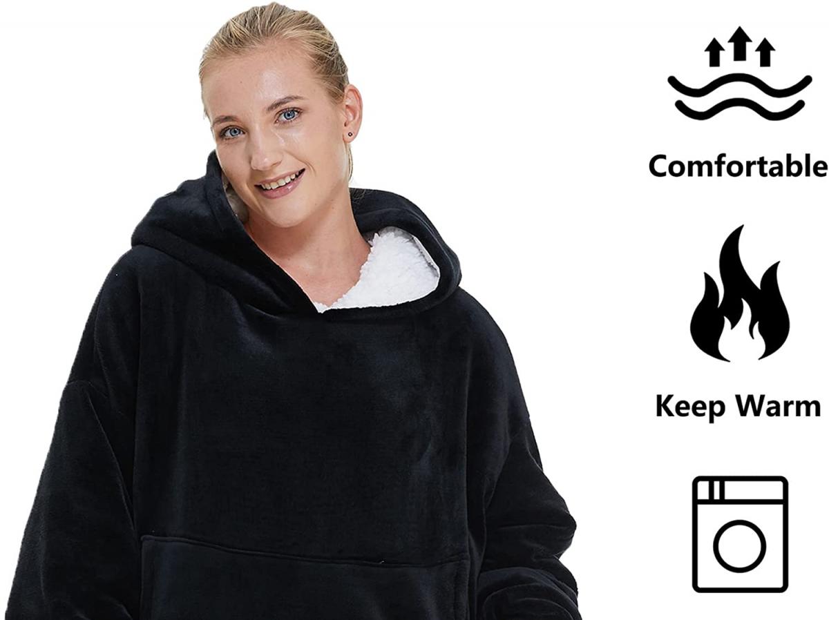 Snuggie Oversized Blanket Hoodie in Dark Blue
